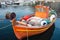 Small Greek Fishing Boat in Harbour
