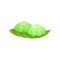 Small green colored cakes Putu Ayu . Traditional Indonesian snack. Flat vector icon of delicious dessert