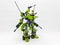 Small Green Transformable Robot Toy On White Isolation Background 01