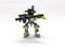 Small Green Transformable Robot Toy On White Isolation Background 12