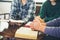 Small group of asian people praying worship believe. Teams of friends worship together before studying Holy bible. family praying