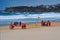 Small Groups of Life Guards on Bondi Beach, Sydney, Australia