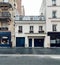 Small haussmannian building, typical style of architecture in Paris, France