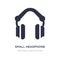 small headphone icon on white background. Simple element illustration from General concept