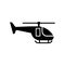 Small helicopter icon vector sign and symbol isolated on white b