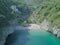 Small hidden fjord on the Amalfi coast, Italy.