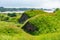 Small Hobbit House Like Structures in Suomenlinna Sea Fortress in Helsinki, Finland