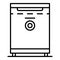 Small hotel freezer icon, outline style
