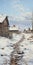 Small Houses In Winter Landscape: A Rustic Naturalism Painting By Blake Schroeder