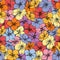 Small hydrangea flowers seamless pattern