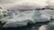 A small iceberg floating in waters of Antarctica.