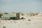 Small improvised house in the Sahara, in Mauritania