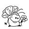 Small insect animal gift flower illustration cartoon coloring character