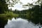 The small island in the centre Vrbicke lake in Demanovska valley