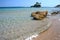 Small island with church Agios Nikolaos near Ellinika beach, Euboea- Greece