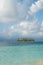 Small Island and sailing boat - San Blas Islands -