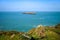 Small island seascape in Saint-Malo, brittany, France