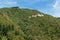 Small Italian medieval village built on the side of a mountain