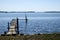 A small jetty / pier in a lake.