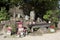 Small Jizo statues at the Daisho-in Temple on Mt. Misen