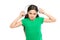 Small kid listen music headphones. No ad interruptions. Play any song. Try premium account. Enjoy nonstop music