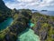 Small Lagoon in El Nido, Palawan, Philippines. Tour A route and Place.
