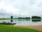 Small lake , trees and beautiful cloudy sky, Lithuania