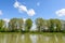 Small lake with a woodmill and an island from Chindiei Park (Parcul Chindiei) in Targoviste