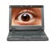 Small laptop with eye on screen