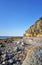 Small and large stones on the beach of the Baltic Sea coast in Hohen Wieschendorf. Mecklenburg-Vorpommern