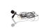 Small lavalier microphone or lapel mic with clip on white background