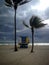 Small lifeguard house at the beach