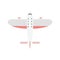 Small light weight sport airplane or private aircraft flat vector illustration.