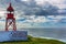 Small lighthouse near the port of Ponta Delgada