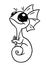Small lizard animal character illustration cartoon coloring