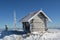 Small log house, frozen antenna and a few other stuff