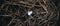 Small lost white feather closes up on top of a stack of hay in a paddy field overhead view