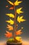 small maple tree in simple background ai generated