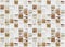 Small marble square tiles with beige color effects