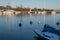 Small marina during winter, Copenhagen, Denmark