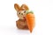 Small marzipan easter bunny with carrot