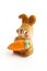 Small marzipan easter bunny with carrot