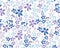 Small meadow forget-me-not flowers seamless pattern vector illustration.