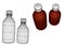 Small medical bottles