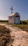 Small mediterranean chapel located in Arillas, Corfu Greece.