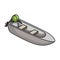 Small metal boat with motor for fishing.Boat for river or lake fishing.Ship and water transport single icon in cartoon