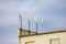 Small mini wind turbines for generating electricity in an urban environment. Background