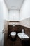 Small modern restroom with furnishings