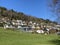 A small modern Swiss settlement or village Egolzwil on the slopes of the hill Egozwilerberg - Canton of Lucerne, Switzerland