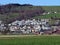 A small modern Swiss settlement or village Wauwil on the slopes of the hill Egozwilerberg - Canton of Lucerne, Switzerland